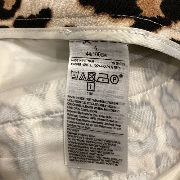 Banana Republic AVERY Leopard Print Ankle Length Light Weight Pants Size 6 - Picture 10 of 11